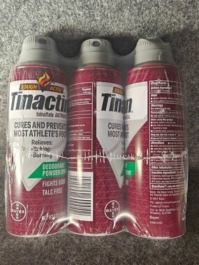 Tinactin Antifungal Deodorant Powder Spray 4.6oz 3‑Pack Exp 09/2025 NEW